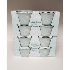 Ciroa Ramekins Happy Easter Pastel Purple Bunny Rabbit Candy Dish Stoneware New